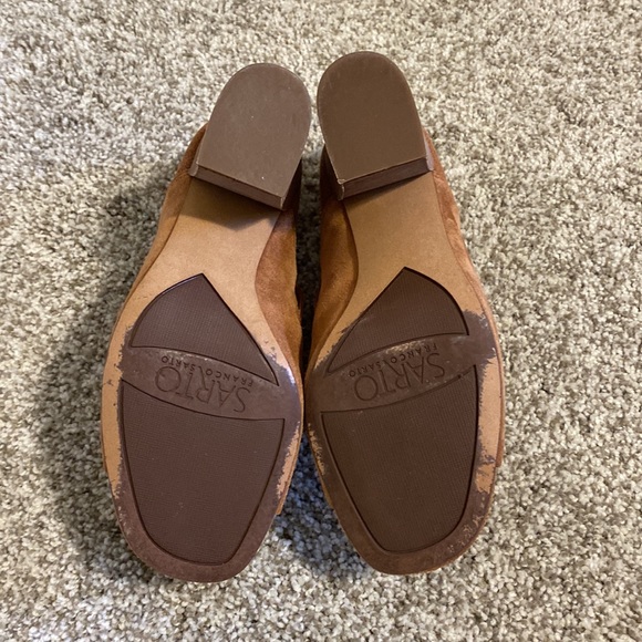 Franco Sarto Leather Loafer Block Heel Pump - Picture 3 of 7